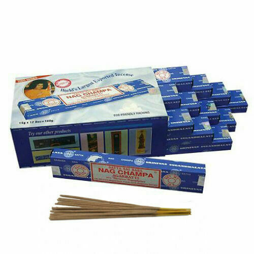 12 Pack Box 15g Satya Nag Champa Incense Joss Incense Sticks