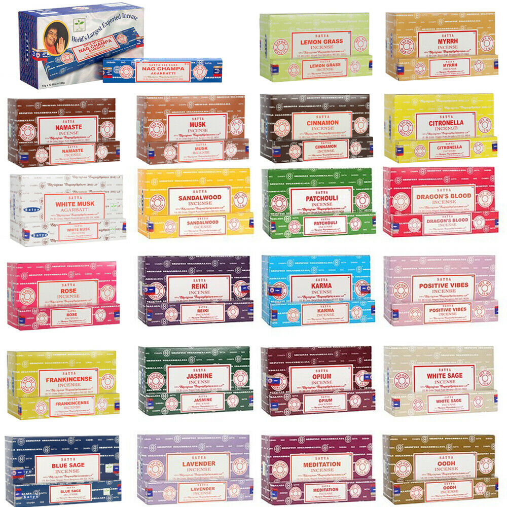 12 Pack Box 15g Satya Nag Champa Incense Joss Incense Sticks