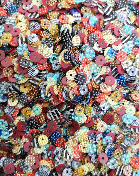 5mm Random Design opaque Sequins