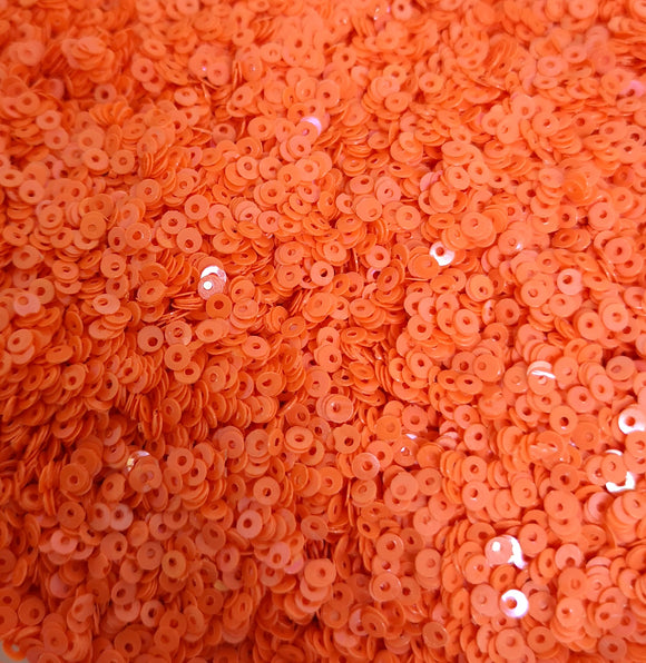 3mm Bright Orange opaque Sequins