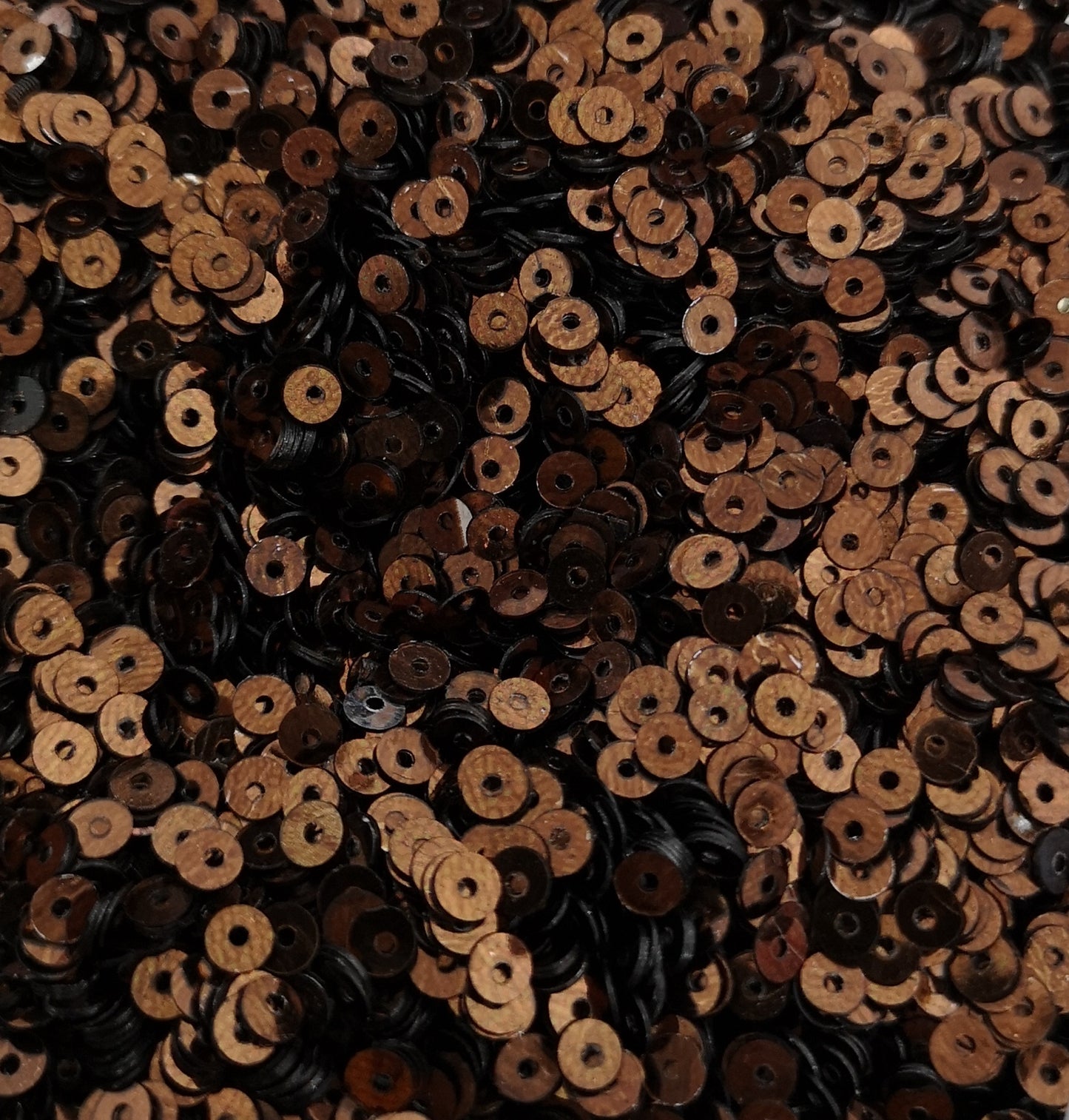 4mm Brown Shiny Metallic Sequins