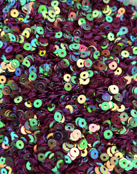 3mm Burgundy Maroon AB Sequins