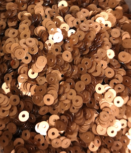 4mm Matt Copper opaque Sequins