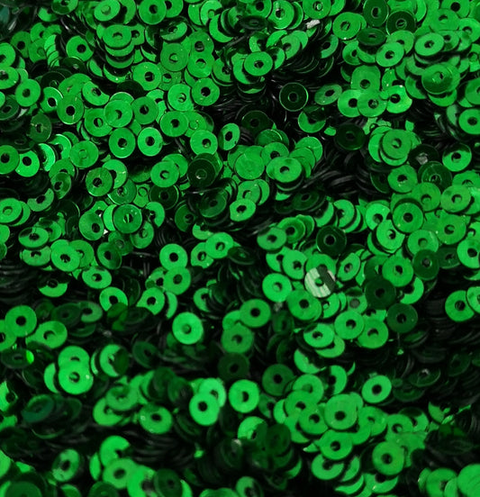 3mm Emerald Green Shiny Metallic Sequins