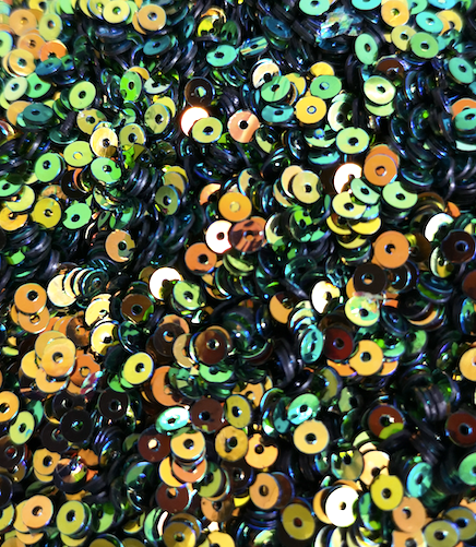 3mm Dark Green AB Sequins