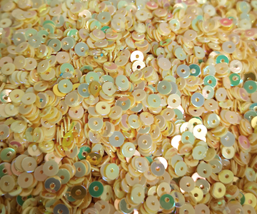4mm Pastel Yellow AB Sequins