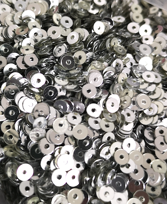 4mm Silver Mirror Opaque Sequins