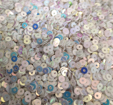 4mm White AB Sequins