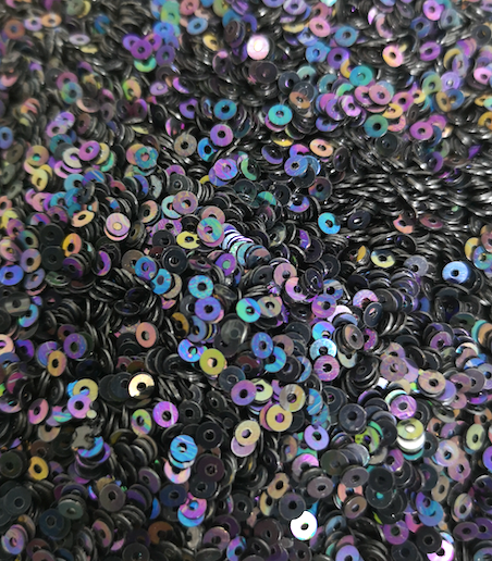 4mm Black AB Sequins