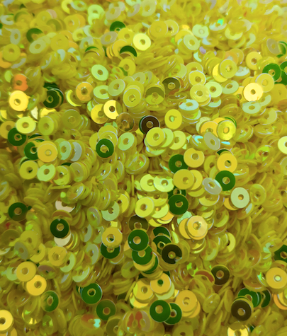 4mm Bright Yellow AB Sequins