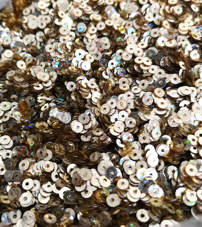 3mm Light Gold Metallic AB Sequins