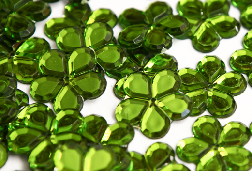 Olive 24mm Big Flower Flatback Gems