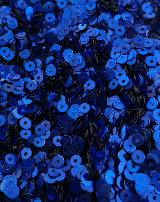 3mm Royal Blue Shiny Metallic Sequins